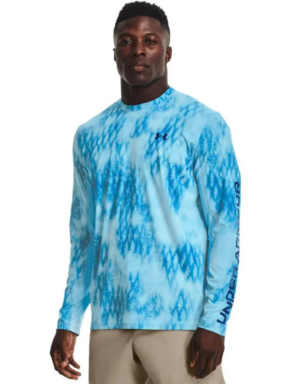 Under Armour Iso-Chill Blue Quick Dry Performance Long Sleeve Shirt Men Size XXL